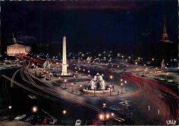 75 - Paris - Place De La Concorde - Vue De Nuit - Carte Dentelée - CPSM Grand Format - Voir Scans Recto-Verso - Places, Squares