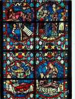 Art - Vitraux Religieux - Cathédrale De Tours - Vitraux Retraçant Des Scènes De La Vie De Saint Martin - CPM - Voir Scan - Paintings, Stained Glasses & Statues