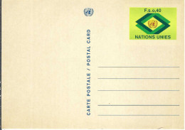 NATIONS UNIES Genève Ca.1980: CP Entier De 40c Neuve - Storia Postale