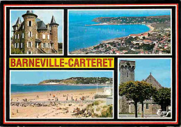 50 - Barneville - Carteret - Multivues - Plage - Flamme Postale - CPM - Voir Scans Recto-Verso - Barneville