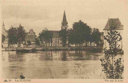 72 - La Flèche - Vue Sur Le Loir - CPA - Voir Scans Recto-Verso - La Fleche