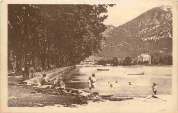 74 - Lac D'Annecy - Promenade Et Bords Du Lac - Animée - Correspondance - CPA - Voir Scans Recto-Verso - Annecy