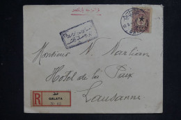 TURQUIE - Enveloppe En Recommandé De Galata Pour La Suisse En 1917 - L 151898 - Brieven En Documenten