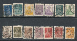 URSS 1925-27  Yvert 287, 303  14 Valeurs - Usados