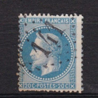 Un Timbre N° 29       Napoléon III   Lauré   Oblitéré    20 C  Bleu - 1863-1870 Napoleon III With Laurels