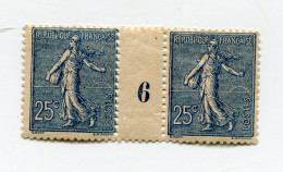 FRANCE N°132 ** EN PAIRE AVEC MILLESIME 6 ( 1906 ) - Millésime