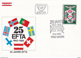 Austria Österreich 25 Jahre 1960-1985 EFTA 10.05.1985 - Briefe U. Dokumente