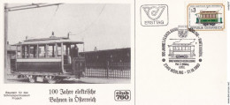 Austria Österreich FDC Card 21.10.1983 100 Jahre Electrische Bahnen - Tram