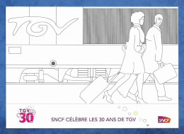 CPM Transport Train LA SNCF FÊTE LES 30 ANS DU TGV   Carte 2/8 - 2011 - Altri & Non Classificati