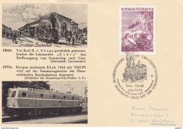 Austria Österreich Spec Canc 29.09.1974 130 Jahre Semmering - Graz Strecke - Trains