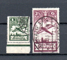 Danzig (Germany) 1924 Old Airmail/aviation Stamps (Michel 205/06) Nice Used - Used