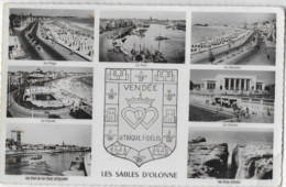 85 LES SABLES D'OLONNE (Vendée) Multivues Circulé 1957 Edit. GABY Artaud Père Et Fils (blason Vendée Utrique Fidélis) - Sables D'Olonne