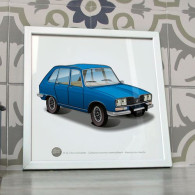 Poster Renault 16 TX R16 TX Bleu Métal Affiche - Voitures