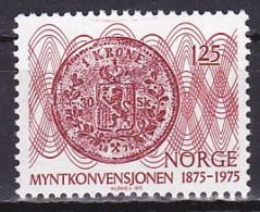 Norway, 1975, Monetary Convention Centenary, 1.25kr, MNH - Gebruikt