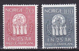 Norway, 1970, United Nations UN 25th Anniv, Set, MNH - Unused Stamps