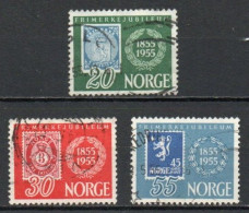 Norway, 1955, Norwegian Stamp Centenary, Set, USED - Usati