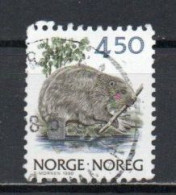 Norway, 1990, Wildlife/Beaver, 4.50Kr, USED - Used Stamps