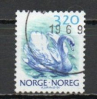 Norway, 1990, Wildlife/White Swan, 3.20Kr, USED - Gebruikt