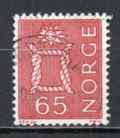 Norway, 1968, Motifs/Rope Knot & Sun, 65ö, USED - Usados