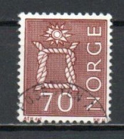Norway, 1970, Motifs/Rope Knot & Sun, 70ö, USED - Usados