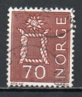 Norway, 1970, Motifs/Rope Knot & Sun, 70ö, USED - Used Stamps