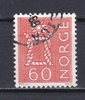 Norway, 1967, Rope Knot & Sun/Four Whole Stands, 60ö/Red/Phosphor, USED - Usados