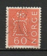 Norway, 1964, Rope Knot & Sun/Four Whole Stands, 60ö/Red, USED - Usados
