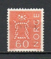 Norway, 1964, Rope Knot & Sun/Four Whole Stands, 60ö/Red, USED - Usati