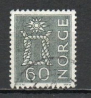 Norway, 1963, Motifs/Rope Knot & Sun, 60ö/Grey-Green, USED - Oblitérés