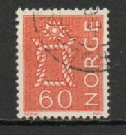 Norway, 1964, Rope Knot & Sun/Four Whole Stands, 60ö/Red, USED - Oblitérés