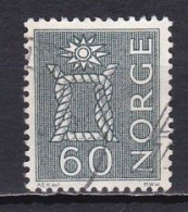 Norway, 1963, Motifs/Rope Knot & Sun, 60ö/Grey-Green, USED - Gebruikt