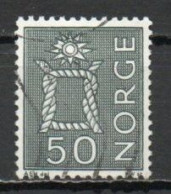 Norway, 1968, Motifs/Rope Knot & Sun, 50ö/Grey-Green, USED - Usati