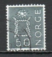 Norway, 1968, Motifs/Rope Knot & Sun, 50ö/Grey-Green, USED - Usati