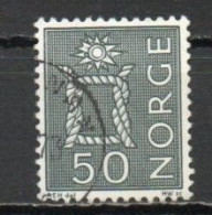 Norway, 1968, Motifs/Rope Knot & Sun, 50ö/Grey-Green, USED - Oblitérés