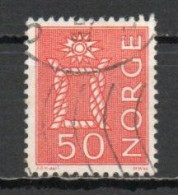 Norway, 1962, Motifs/Rope Knot & Sun, 50ö/Red, USED - Usati