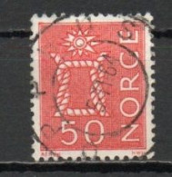 Norway, 1962, Motifs/Rope Knot & Sun, 50ö/Red, USED - Oblitérés