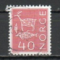 Norway, 1967, Motifs/Cave & Rock Paintings, 40ö/Red/Phosphor, USED - Used Stamps