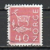 Norway, 1967, Motifs/Cave & Rock Paintings, 40ö/Red/Phosphor, USED - Usados