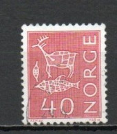 Norway, 1967, Motifs/Cave & Rock Paintings, 40ö/Red/Phosphor, USED - Usati