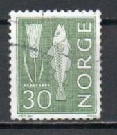 Norway, 1967, Motifs/Wheat & Atlantic Cod, 30ö/Green/Phosphor, USED - Gebraucht