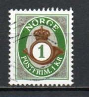 Norway, 2001, Posthorn, 1kr, USED - Usados