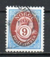 Norway, 1991, Posthorn, 9kr, USED - Usados