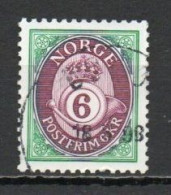 Norway, 1994, Posthorn, 6kr, USED - Used Stamps