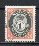 Norway, 1996, Posthorn, 1kr, USED - Gebruikt