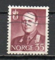 Norway, 1960, King Olav V, 35ö/Brown-Lake, USED - Used Stamps