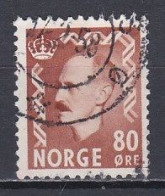 Norway, 1951, King Haakon VII, 80ö, USED - Gebraucht