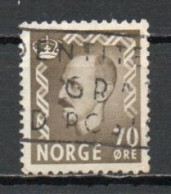 Norway, 1956, King Haakon VII, 70ö, USED - Usados