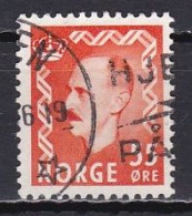 Norway, 1951, King Haakon VII, 55ö/Orange, USED - Used Stamps