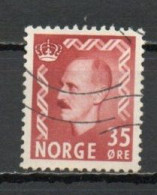 Norway, 1956, King Haakon VII, 35ö/Red Brown, USED - Gebruikt