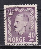 Norway, 1955, King Haakon VII, 40ö, USED - Gebruikt